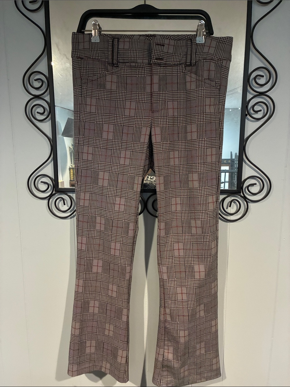 torrid Plaid Boot-Cut Pants in Brown and Tan